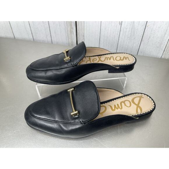 Sam Edelman Womens Linnie Bit Mule Loafers Size 5 Slip On Mules Shoes Black - Picture 1 of 4